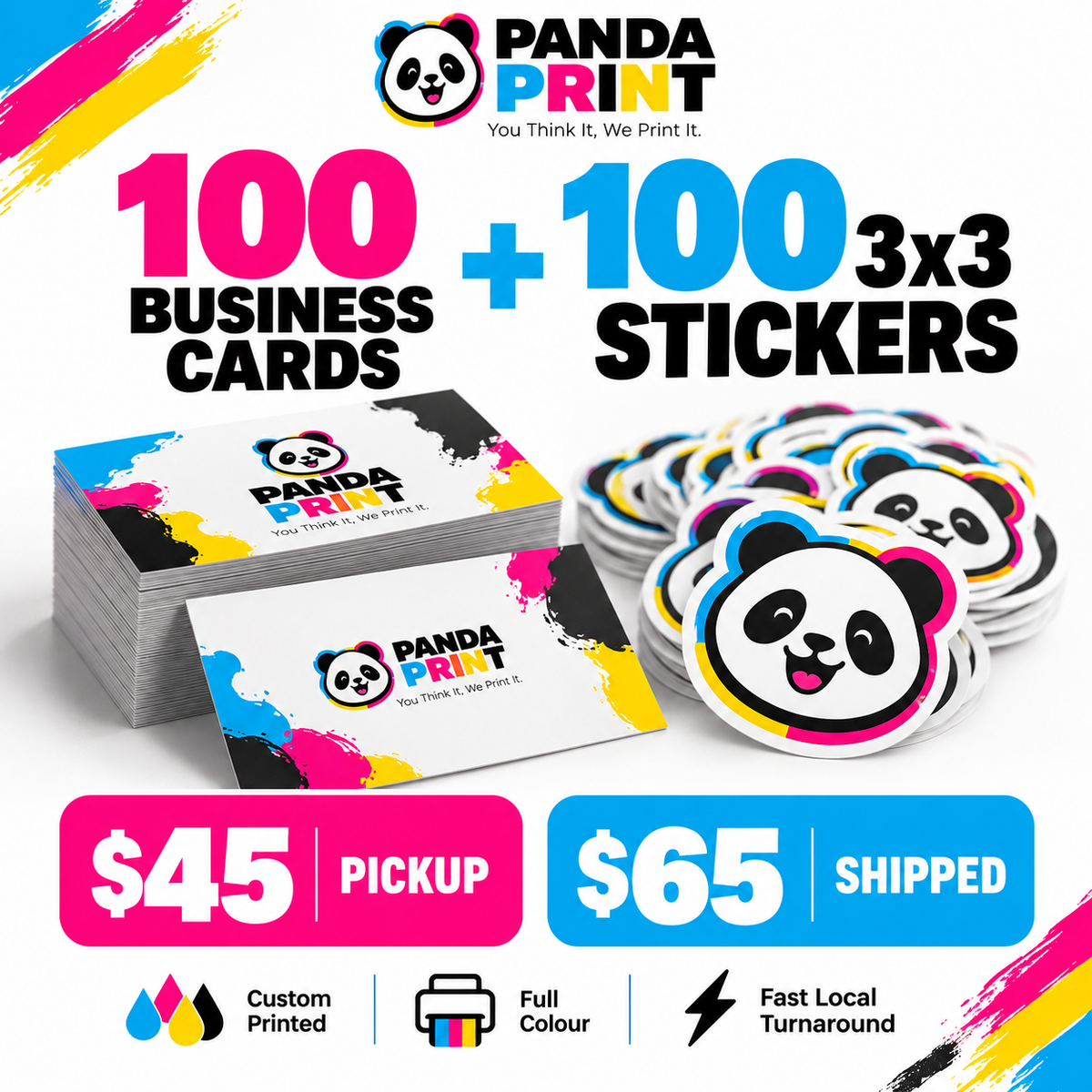 100 Stickers + 100 Business Cards Deal